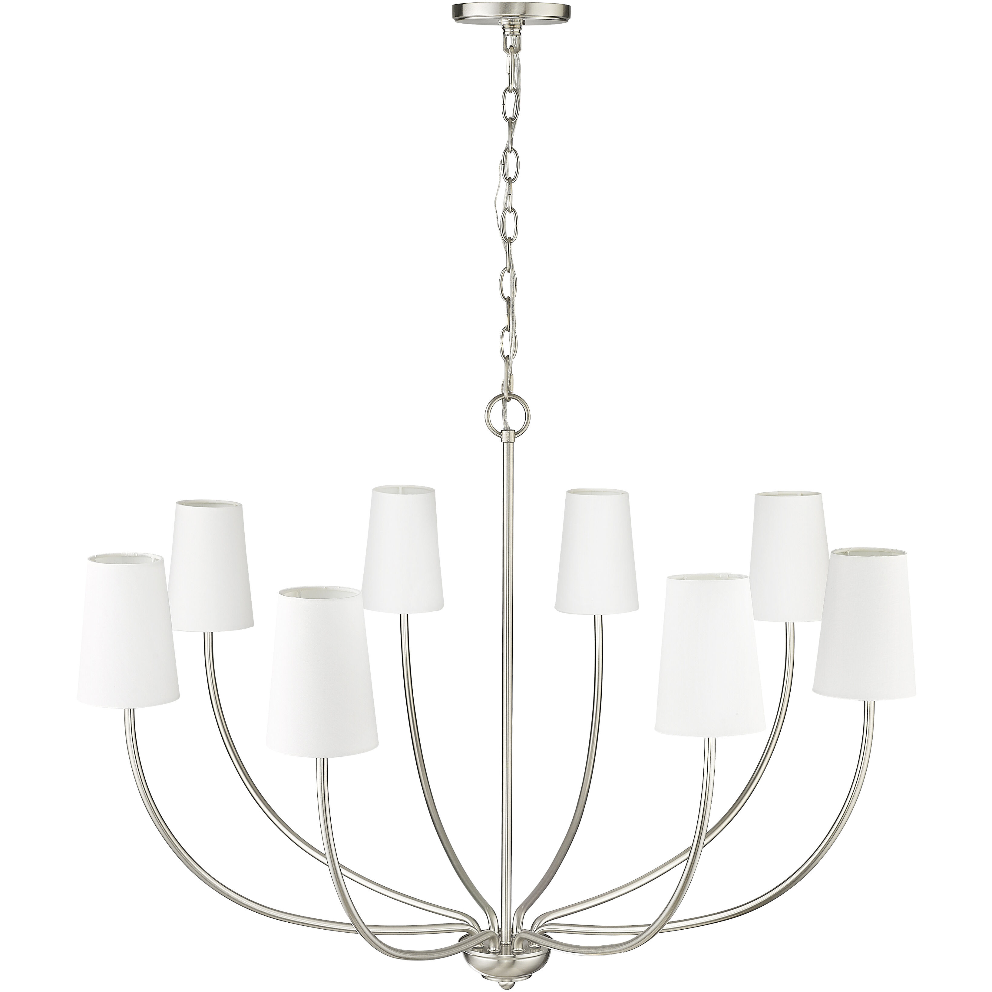 Kandor 8 Light 38 inch Brushed Nickel Chandelier Ceiling Light